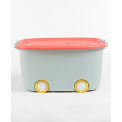Babyhug Compact Multipurpose Storage Box with Wheels - Orange