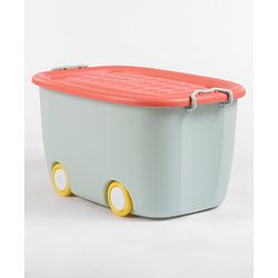 Babyhug Compact Multipurpose Storage Box with Wheels - Orange