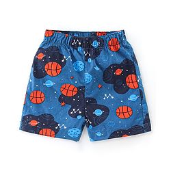 Babyhug Cotton Poplin Woven Boxer Dino & Basketball Print Pack of 3 - Multicolor
