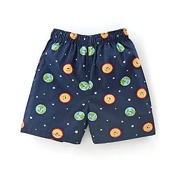 Babyhug Cotton Woven Regular Boxers Lion & Car Print Pack of 3 - White Navy & Pink