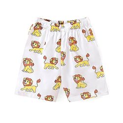 Babyhug Cotton Woven Regular Boxers Lion & Car Print Pack of 3 - White Navy & Pink