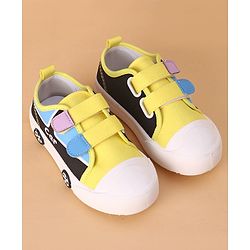 Cute Walk by Babyhug Velcro Closure Casual Shoes Car Design - Yellow