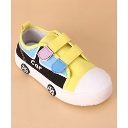 Cute Walk by Babyhug Velcro Closure Casual Shoes Car Design - Yellow