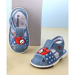 Cute Walk by Babyhug Musical Sandals With Velcro Closure - Light Blue