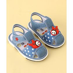 Cute Walk by Babyhug Musical Sandals With Velcro Closure - Light Blue