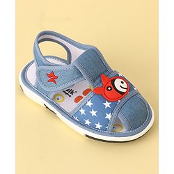 Cute Walk by Babyhug Musical Sandals With Velcro Closure - Light Blue