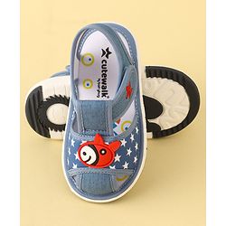 Cute Walk by Babyhug Musical Sandals With Velcro Closure - Light Blue