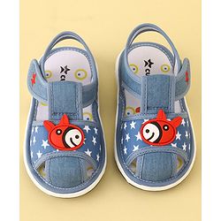 Cute Walk by Babyhug Musical Sandals With Velcro Closure - Light Blue