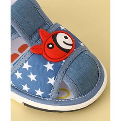 Cute Walk by Babyhug Musical Sandals With Velcro Closure - Light Blue