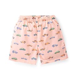 Babyhug Cotton Woven Regular Boxers Cars & Boats Print Pack of 3 - Blue Pink & Yellow