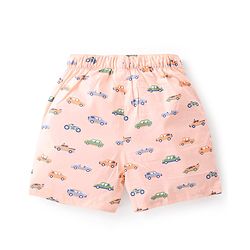 Babyhug Cotton Woven Regular Boxers Cars & Boats Print Pack of 3 - Blue Pink & Yellow
