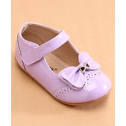 Cute Walk by Babyhug Ballerina with Bow Applique & Velcro Closure -White