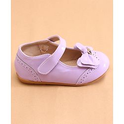 Cute Walk by Babyhug Ballerina with Bow Applique & Velcro Closure -White