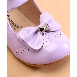 Cute Walk by Babyhug Ballerina with Bow Applique & Velcro Closure -White