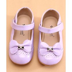 Cute Walk by Babyhug Ballerina with Bow Applique & Velcro Closure -White