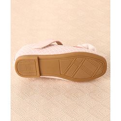 Cute Walk by Babyhug Ballerinas with Velcro Closure & Bow Applique-  Pink