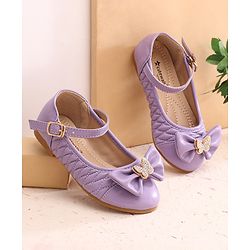 Cute Walk by Babyhug Ballerina with Buckle Closure  & Bow Applique-  Purple
