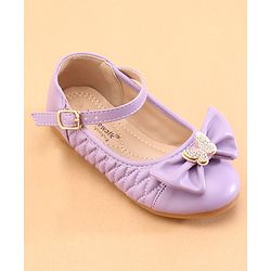 Cute Walk by Babyhug Ballerina with Buckle Closure  & Bow Applique-  Purple