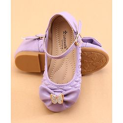 Cute Walk by Babyhug Ballerina with Buckle Closure  & Bow Applique-  Purple