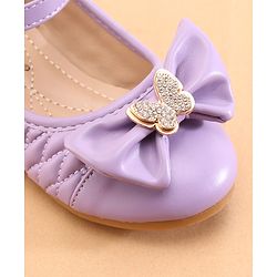 Cute Walk by Babyhug Ballerina with Buckle Closure  & Bow Applique-  Purple