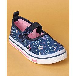 Cute Walk by Babyhug Casual Shoes Stars Print - Blue