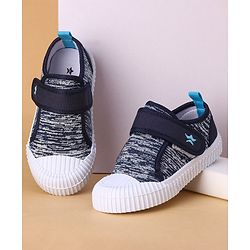 Cute Walk by Babyhug Casual Canvas Shoes with Velcro Closure - Grey