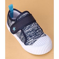Cute Walk by Babyhug Casual Canvas Shoes with Velcro Closure - Grey