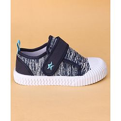 Cute Walk by Babyhug Casual Canvas Shoes with Velcro Closure - Grey