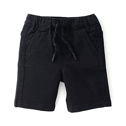 Babyhug Cotton Woven Half Sleeves Shirt & Denim Shorts With Abstract Print - Black