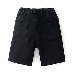 Babyhug Cotton Woven Half Sleeves Shirt & Denim Shorts With Abstract Print - Black