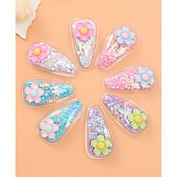 Babyhug Snap Clips with Floral Applique  Free Size - Multicolor