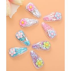 Babyhug Snap Clips with Floral Applique  Free Size - Multicolor