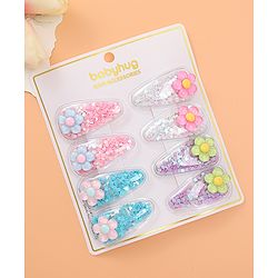 Babyhug Snap Clips with Floral Applique  Free Size - Multicolor