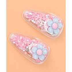 Babyhug Snap Clips with Floral Applique  Free Size - Multicolor