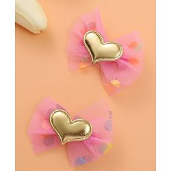 Babyhug Hair Accessories Combo Set with Heart & Bow Applique Free Size   -  Multicolor