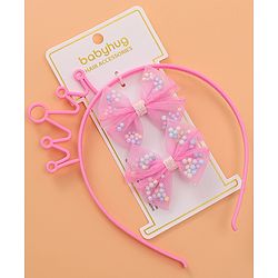Babyhug Hair Accessories Combo Set with Crown Applique Free Size   -  Multicolor