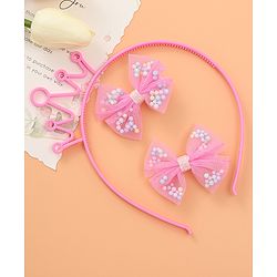 Babyhug Hair Accessories Combo Set with Crown Applique Free Size   -  Multicolor