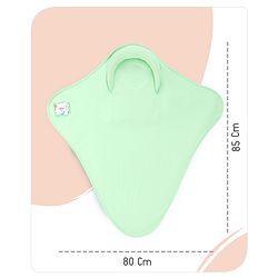 Babyhug Premium Cotton Snug Pod Baby Wrap Animal Print- White & Green