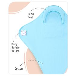 Babyhug Premium Cotton Snug Pod Baby Wrap Animal Print- White & Green