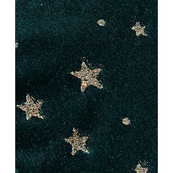 Babyhug Velour Knit Full Sleeves Frock Star Print - Green