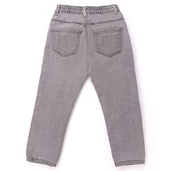 Babyhug Full Length Solid Color Denim Jeans With Stretch - Dark Blue