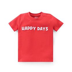 Babyhug Single Jersey Knit Dungarees & Half Sleeves T-Shirt with Watermelon Print - Multicolour