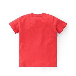 Babyhug Single Jersey Knit Dungarees & Half Sleeves T-Shirt with Watermelon Print - Multicolour