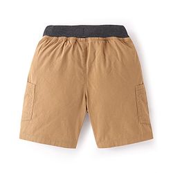 Babyhug 100% Cotton Woven Solid Color Shorts - Khaki
