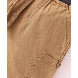 Babyhug 100% Cotton Woven Solid Color Shorts - Khaki