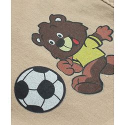 Babyhug Cotton Spandex Bear Printed Shorts -  Beige