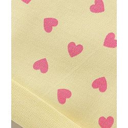Babyhug 100% Cotton Cap Mittens And Booties Heart Printed - Yellow