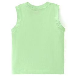 Babyhug 100% Cotton Knit Sleeveless T-Shirts with Text & Animal Graphics Pack of 3 - Multicolor