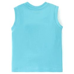 Babyhug 100% Cotton Knit Sleeveless T-Shirts with Text & Animal Graphics Pack of 3 - Multicolor