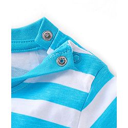 Babyhug Cotton Knit Half Sleeves T-Shirts Shark Graphic Print Pack of 3 - Red & Blue